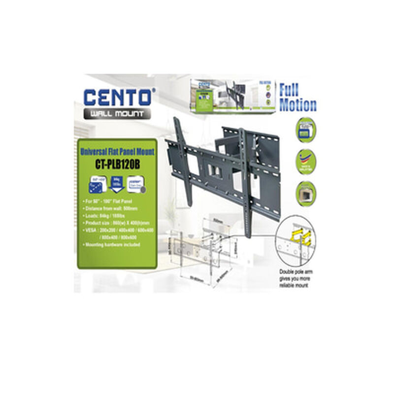 CENTO Tv Bracket 50-100in Full Motion CT-PLB120B-image 1