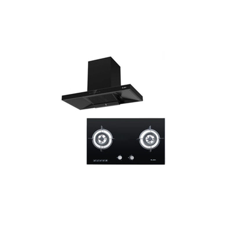 ELBA Designer Hood+glass Stove Kcode EH-R9033+K8842G BK-image 1