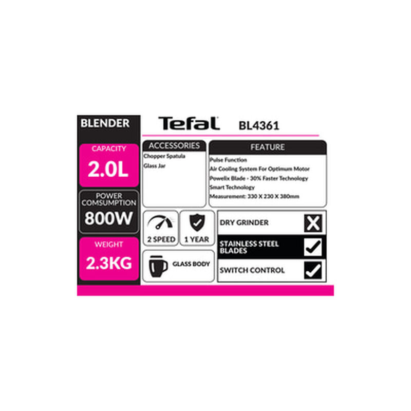 TEFAL Glass Blender 1.75l BL4361-image 2