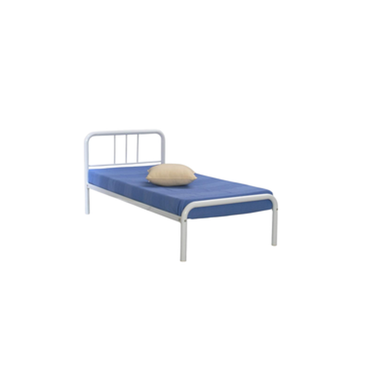 TUBE HOME S Metal Bedframe (blm) White Metal S Bed ORION-image 1