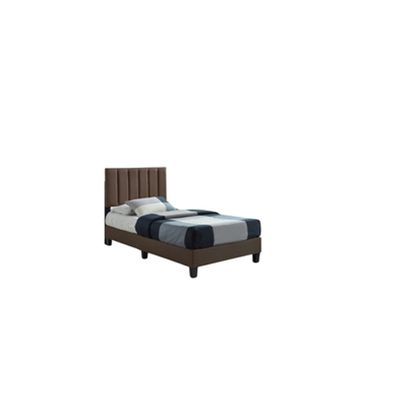 DHEP S Divan Bed Fabric Brown Adjustable Headboard SIERRA S-image 1