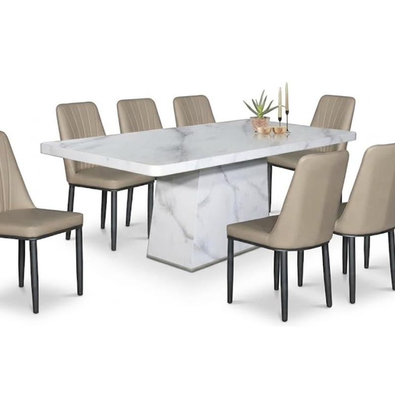 ND Rec marble dining set-image 1