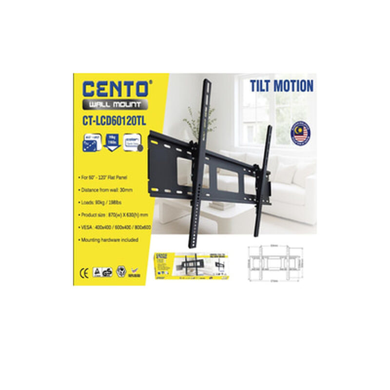 CENTO Tv Bracket 60-120in Tilted CT-LCD60120TL-image 1