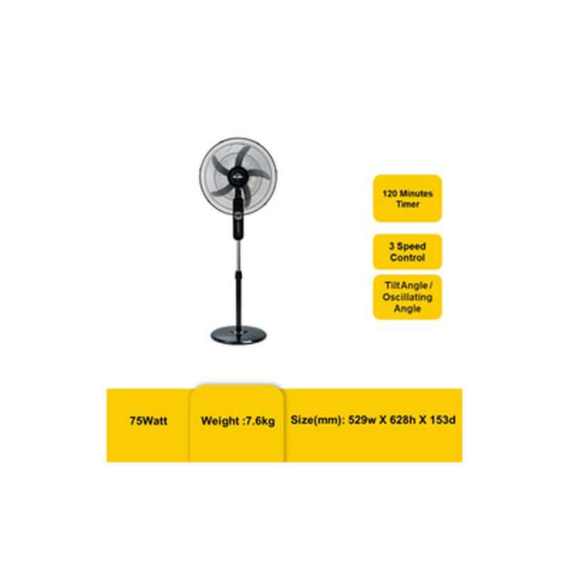 ELBA 18in Stand Fan ESF-G1880TM(BLK)-image 1