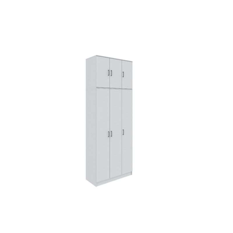 HEVEAPAC Kc-3x8ft Wardrobe+topbox Pu Paper- White NOVA-image 1