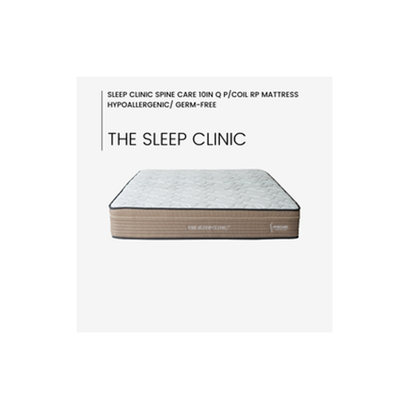 SLEEP CLINIC Bg 10in Q Pocket Mat Pocket Coil+bamboo Fab SPINE CARE-image 1
