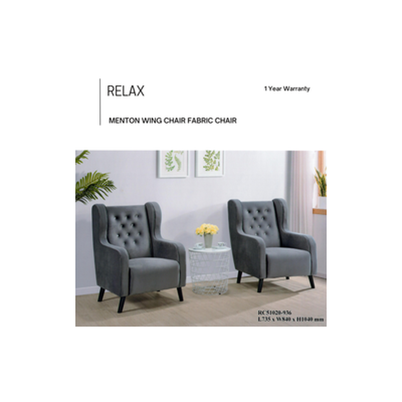 RELAX Wing Chair Fabric Chair MENTON-image 1